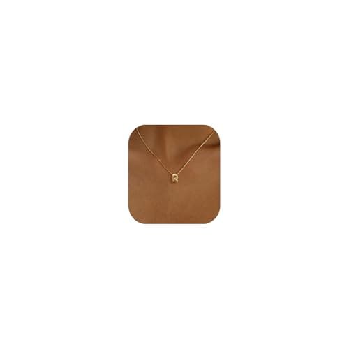 SELSHE Gold Plated Balloon Letter Necklace for Women