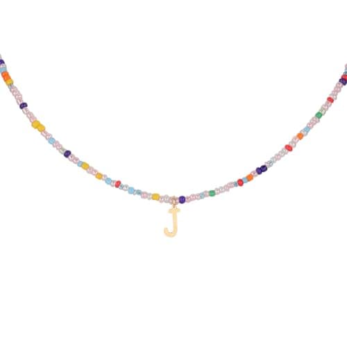 Mikovivi Bohemian Letter Pendant Necklace for Teens