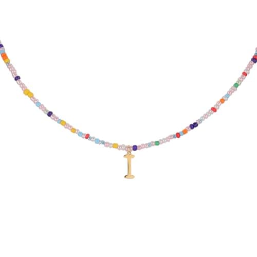 Mikovivi Bohemian Letter Pendant Necklace for Teens