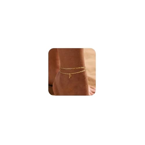 Tasiso Women's Waterproof 14K Gold Filled Anklet Jewelry