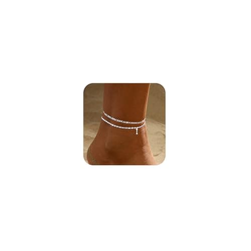 Tasiso Women's Waterproof Sterling Silver Plated Anklet Jewelry