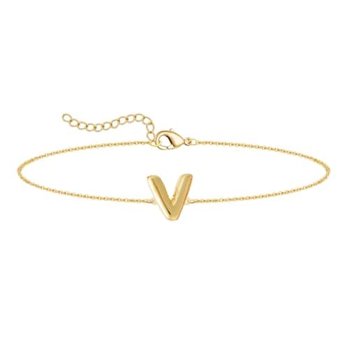 Gold Plated Balloon Letter Necklace A-Z for Women