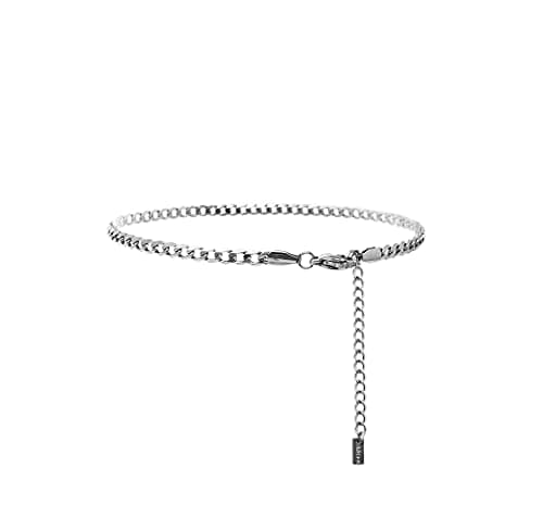 Fashion 21 Stainless Steel Cuban Rope Chain Anklet for Women Adjustable Waterproof Beach Fashion