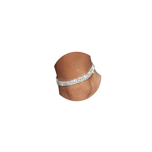 Fesciory Adjustable Silver Rhinestone Anklet Jewelry for Women