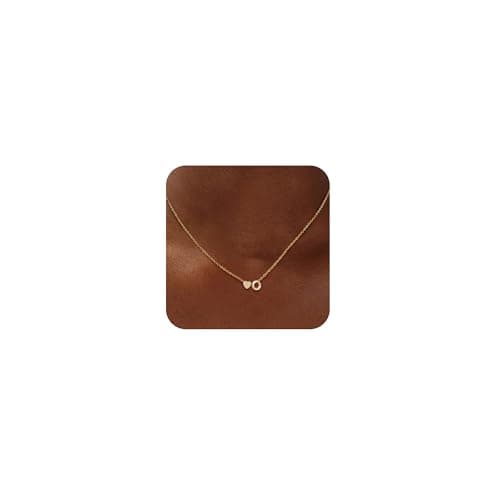Gold Plated Heart Charm Necklace for Women A-Z Pendant Birthday Christmas Gifts