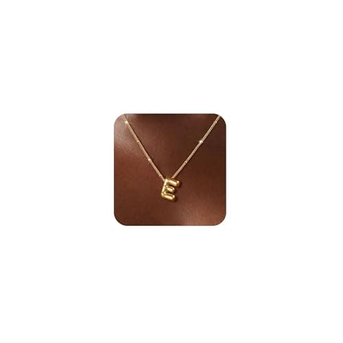 Coshilta Sterling Silver Balloon Initial Pendant Necklace for Women