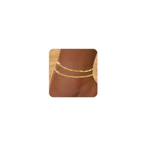Waterproof Gold and Silver Anklets for Teen Girls
