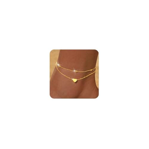 Waterproof Gold and Silver Anklets for Teen Girls