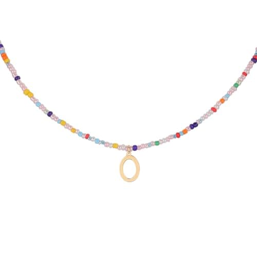 Mikovivi Bohemian Letter Pendant Necklace for Teens