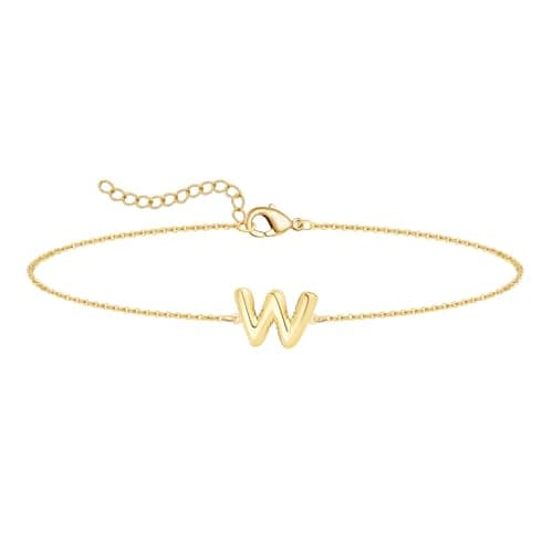 Gold Plated Balloon Letter Necklace A-Z for Women