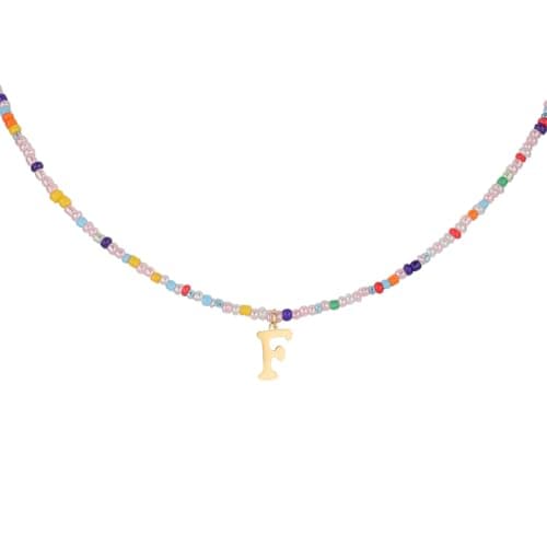 Mikovivi Bohemian Letter Pendant Necklace for Teens