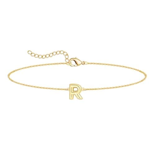 Gold Plated Balloon Letter Necklace A-Z for Women