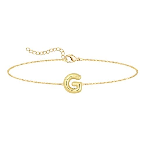 Gold Plated Balloon Letter Necklace A-Z for Women