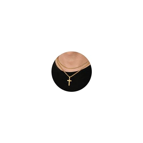 Men's Stainless Steel Cross Pendant Necklace