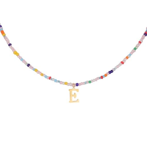 Mikovivi Bohemian Letter Pendant Necklace for Teens