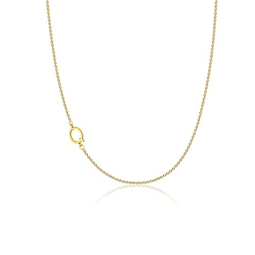 VIROMY Dainty 14K Gold Plated Minimalist Initial Name Choker Necklace