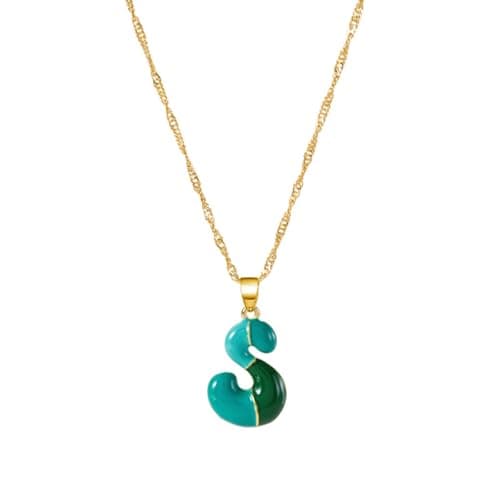 Dainty Alphabet Necklace for Women: A-Z Colorful Birthdays & Mother's Day Gifts