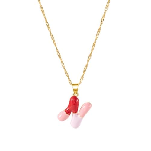 Dainty Alphabet Necklace for Women: A-Z Colorful Birthdays & Mother's Day Gifts