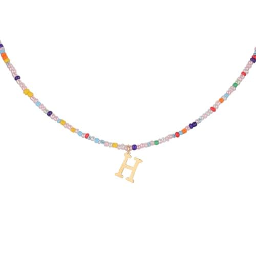 Mikovivi Bohemian Letter Pendant Necklace for Teens