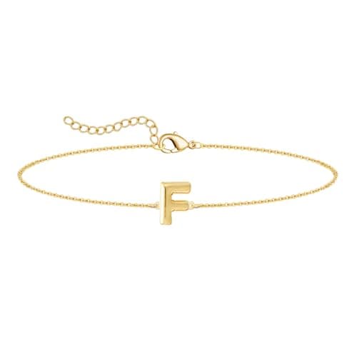 Gold Plated Balloon Letter Necklace A-Z for Women