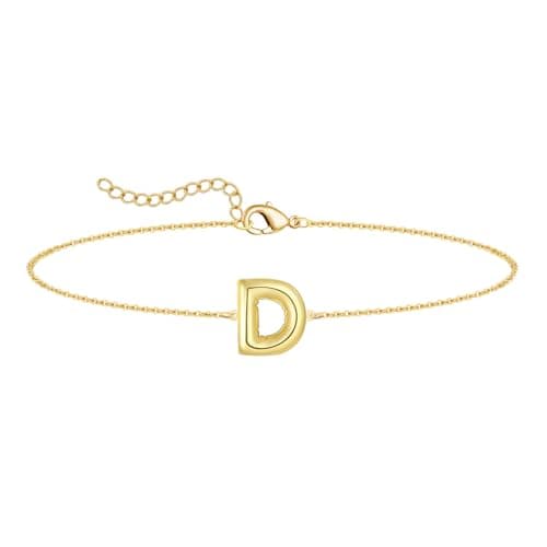 Gold Plated Balloon Letter Necklace A-Z for Women