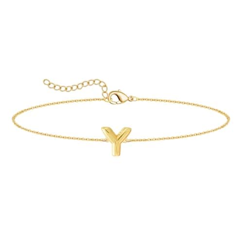 Gold Plated Balloon Letter Necklace A-Z for Women
