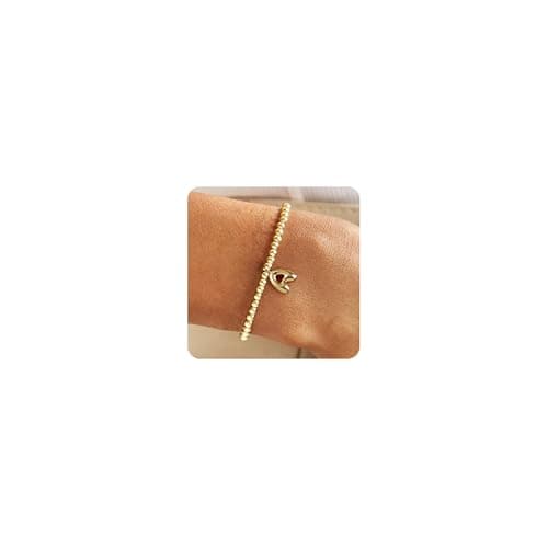Conran Kremix Gold Initial Bracelet for Women Balloon Charm Gift