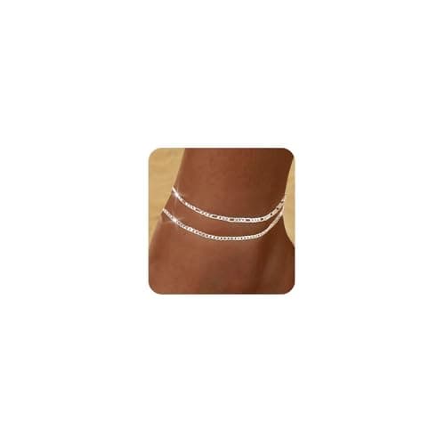 Waterproof Gold and Silver Anklets for Teen Girls