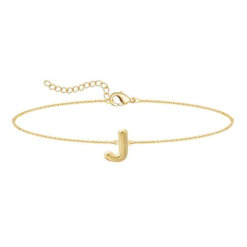 Gold Plated Balloon Letter Necklace A-Z for Women