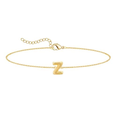Gold Plated Balloon Letter Necklace A-Z for Women