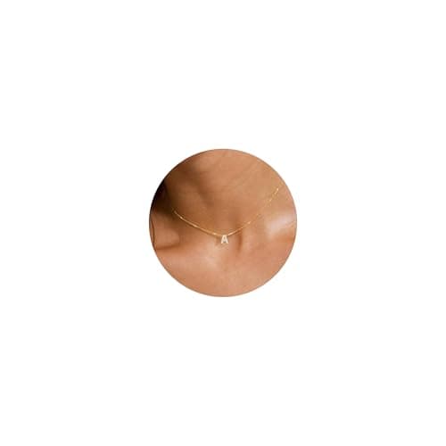 KAERN Gold Initial Letter Choker Necklace for Girls
