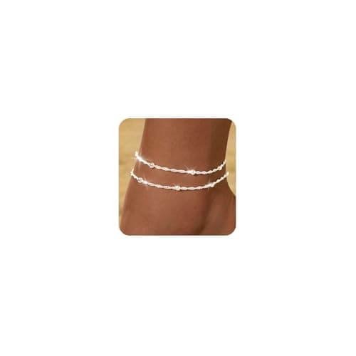 Waterproof Gold and Silver Anklets for Teen Girls