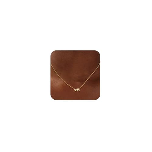 Gold Plated Heart Charm Necklace for Women A-Z Pendant Birthday Christmas Gifts