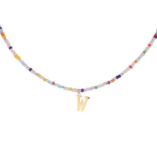Mikovivi Bohemian Letter Pendant Necklace for Teens