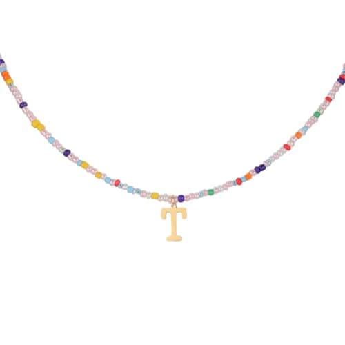 Mikovivi Bohemian Letter Pendant Necklace for Teens