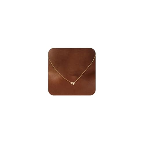 Gold Plated Heart Charm Necklace for Women A-Z Pendant Birthday Christmas Gifts