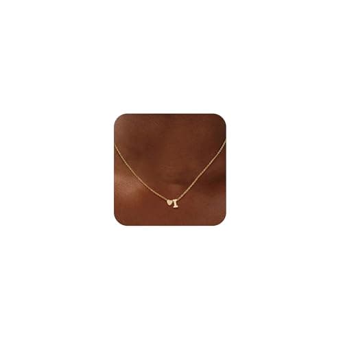 Gold Plated Heart Charm Necklace for Women A-Z Pendant Birthday Christmas Gifts