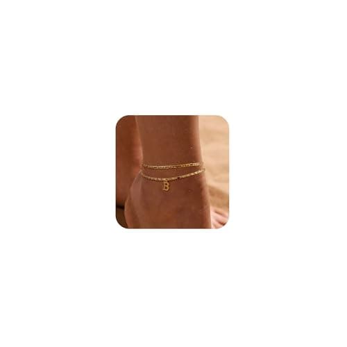 Tasiso Women's Waterproof 14K Gold Filled Anklet Jewelry