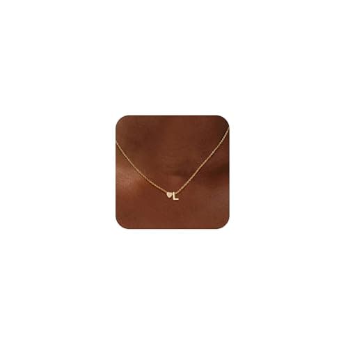 Gold Plated Heart Charm Necklace for Women A-Z Pendant Birthday Christmas Gifts