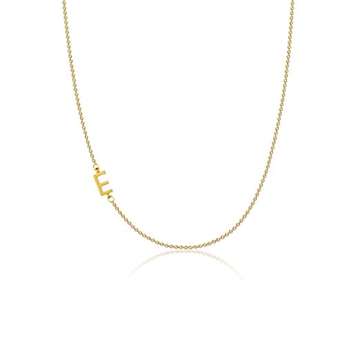 VIROMY Dainty 14K Gold Plated Minimalist Initial Name Choker Necklace