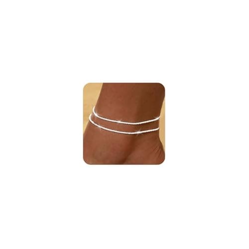Waterproof Gold and Silver Anklets for Teen Girls