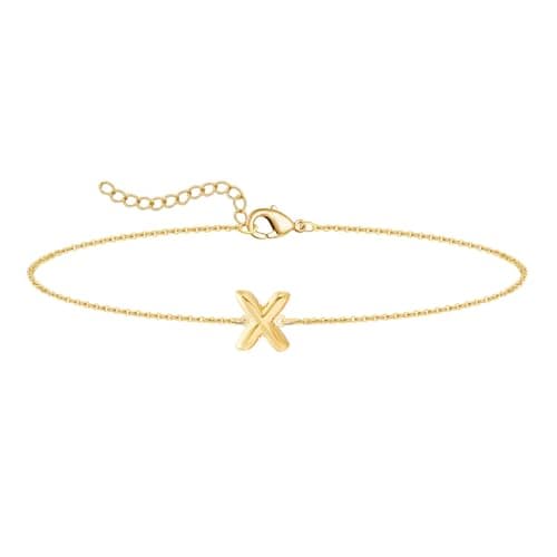 Gold Plated Balloon Letter Necklace A-Z for Women