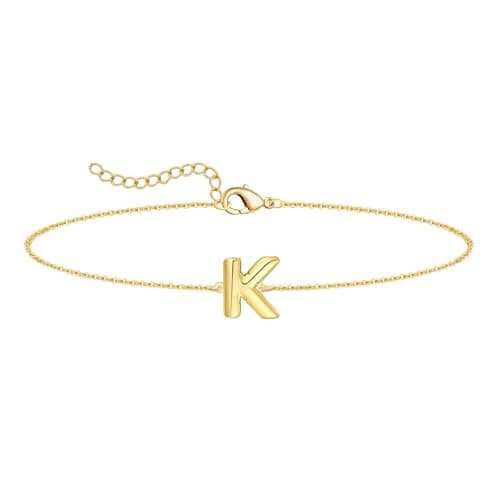 Gold Plated Balloon Letter Necklace A-Z for Women