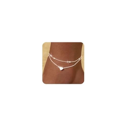 Waterproof Gold and Silver Anklets for Teen Girls