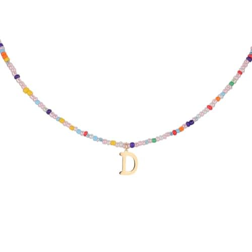 Mikovivi Bohemian Letter Pendant Necklace for Teens