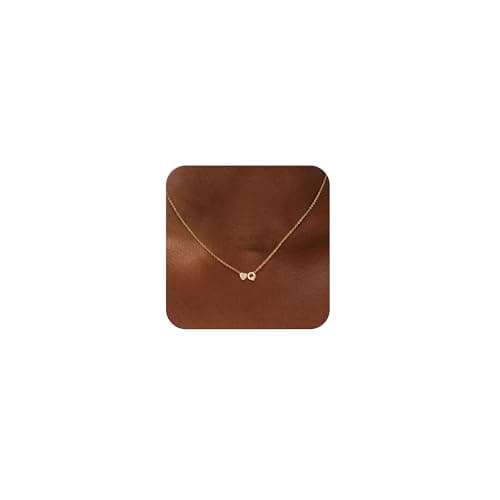 Gold Plated Heart Charm Necklace for Women A-Z Pendant Birthday Christmas Gifts
