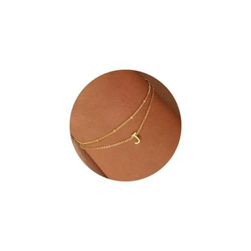 Turandoss 18K Gold Plated Initial Bracelets for Women