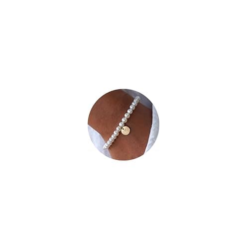 Ursteel Dainty Gold Pearl Beaded Bracelet for Women