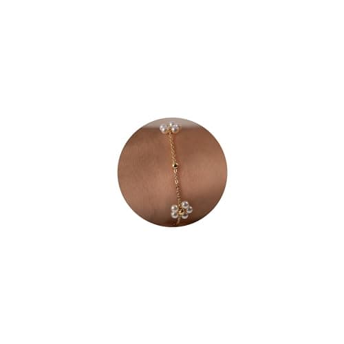 14K Gold Filled Pearl Bracelet for Women 6.5"+2"
