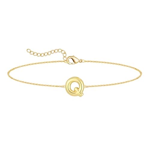 Gold Plated Balloon Letter Necklace A-Z for Women